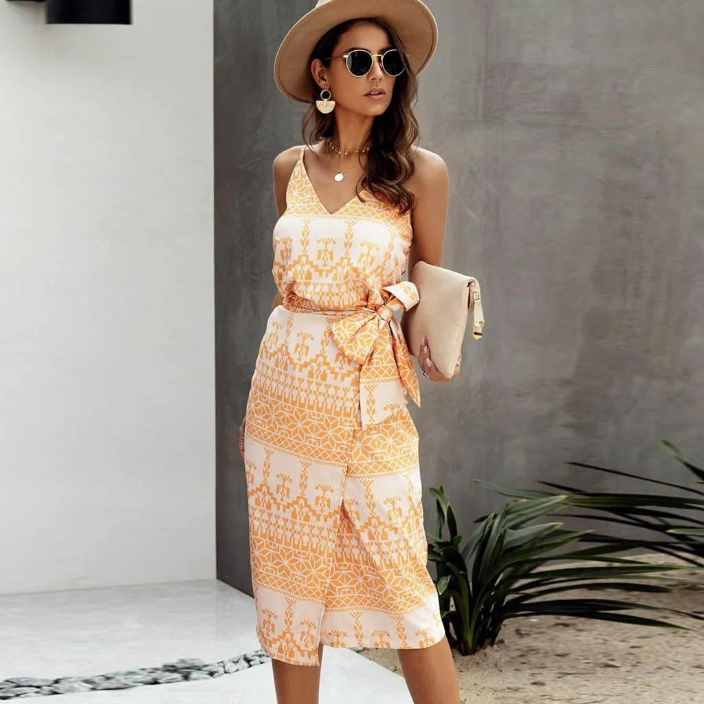 Rosetta - Eye Catching Print Woman's Wrap Dress