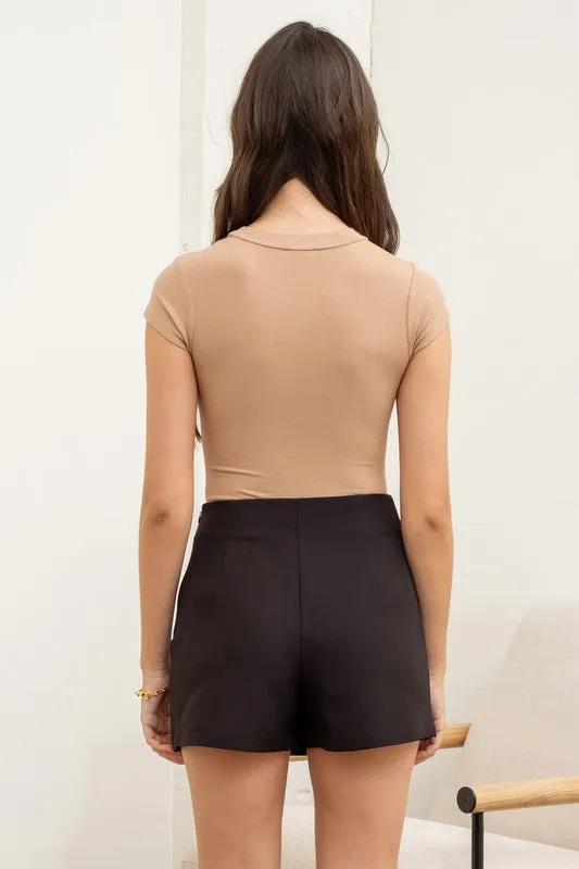 Round Neck Short Sleeve Bodysuit