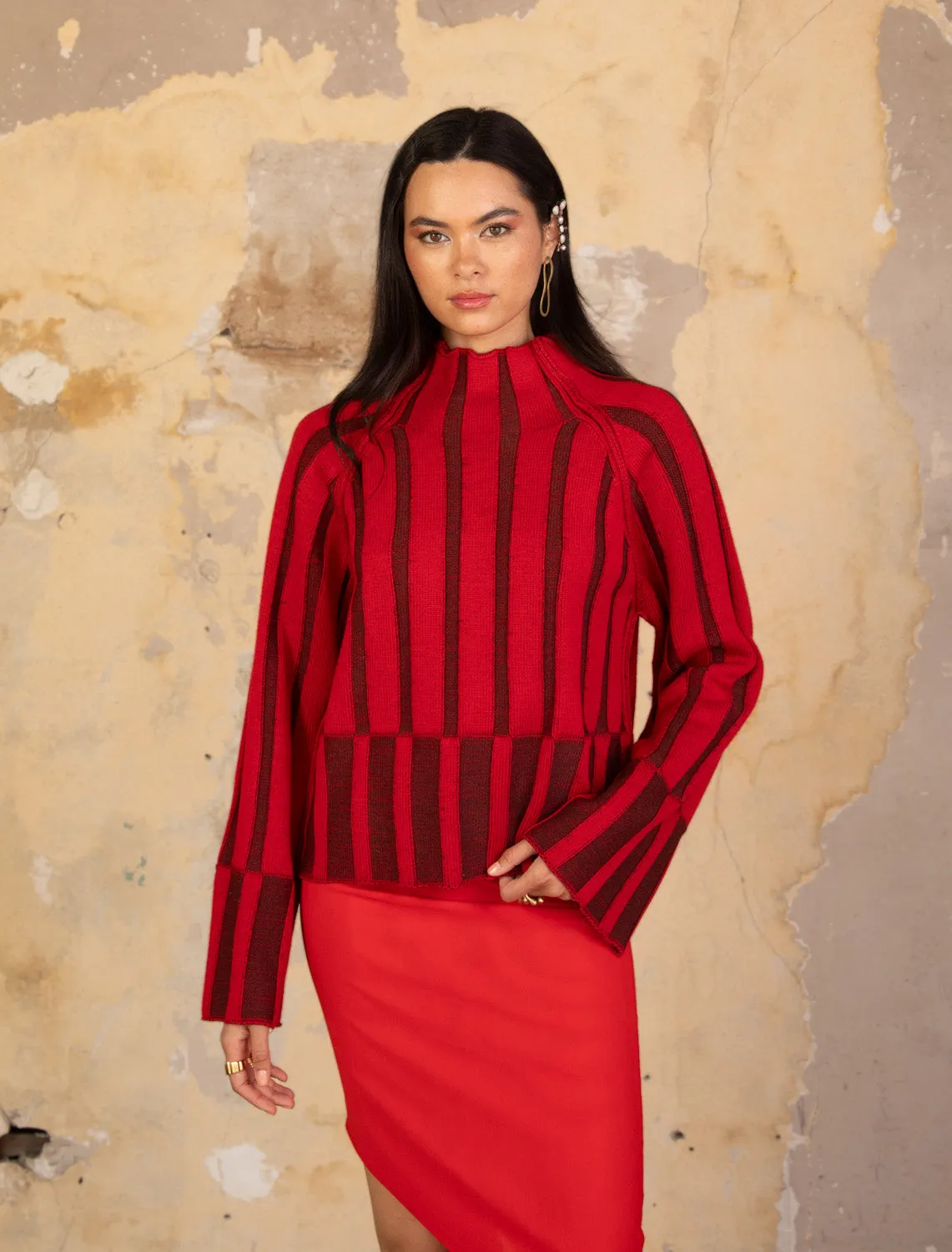 ROWAN MOCK SWEATER