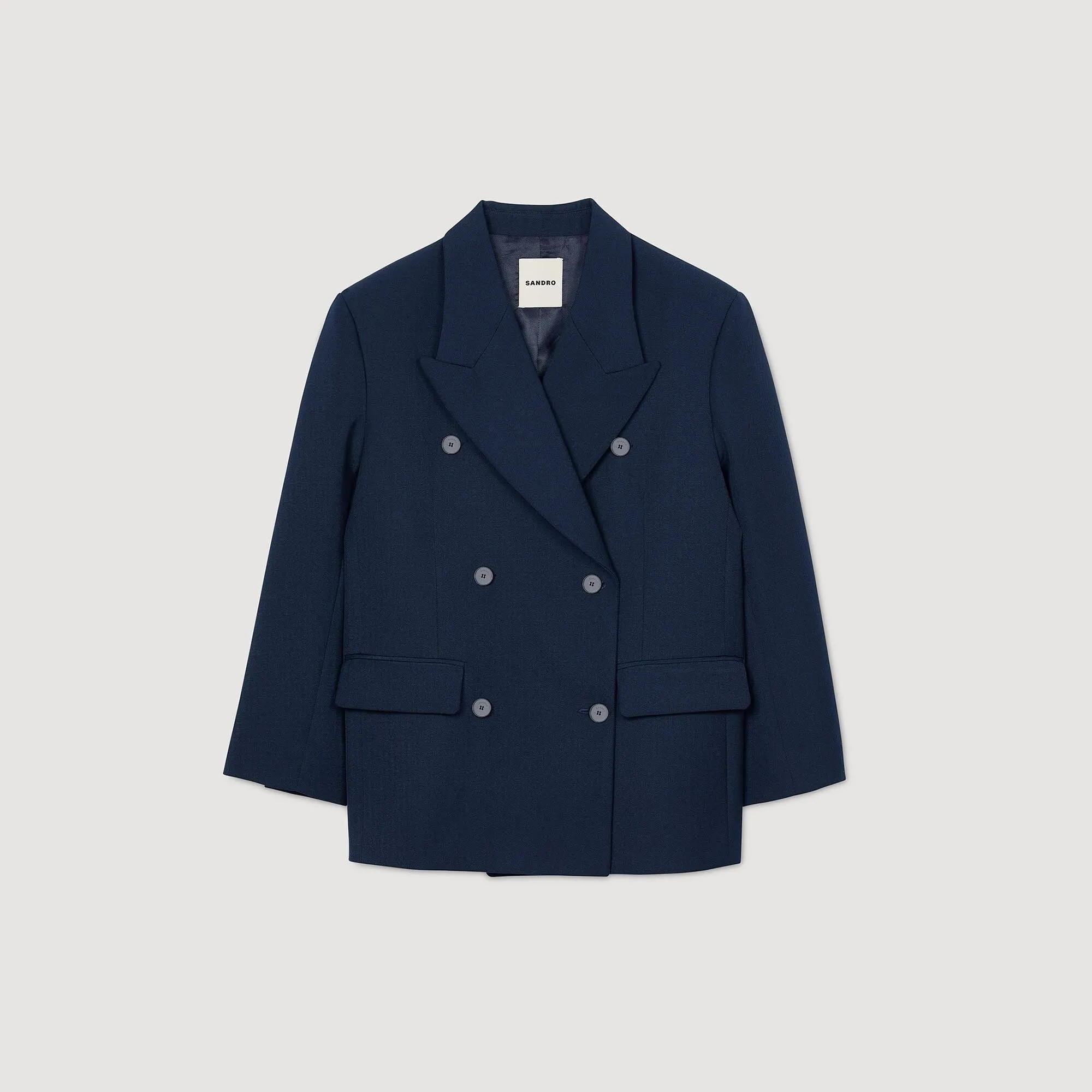Royal Wool Blend Suit Jacket Navy Blue