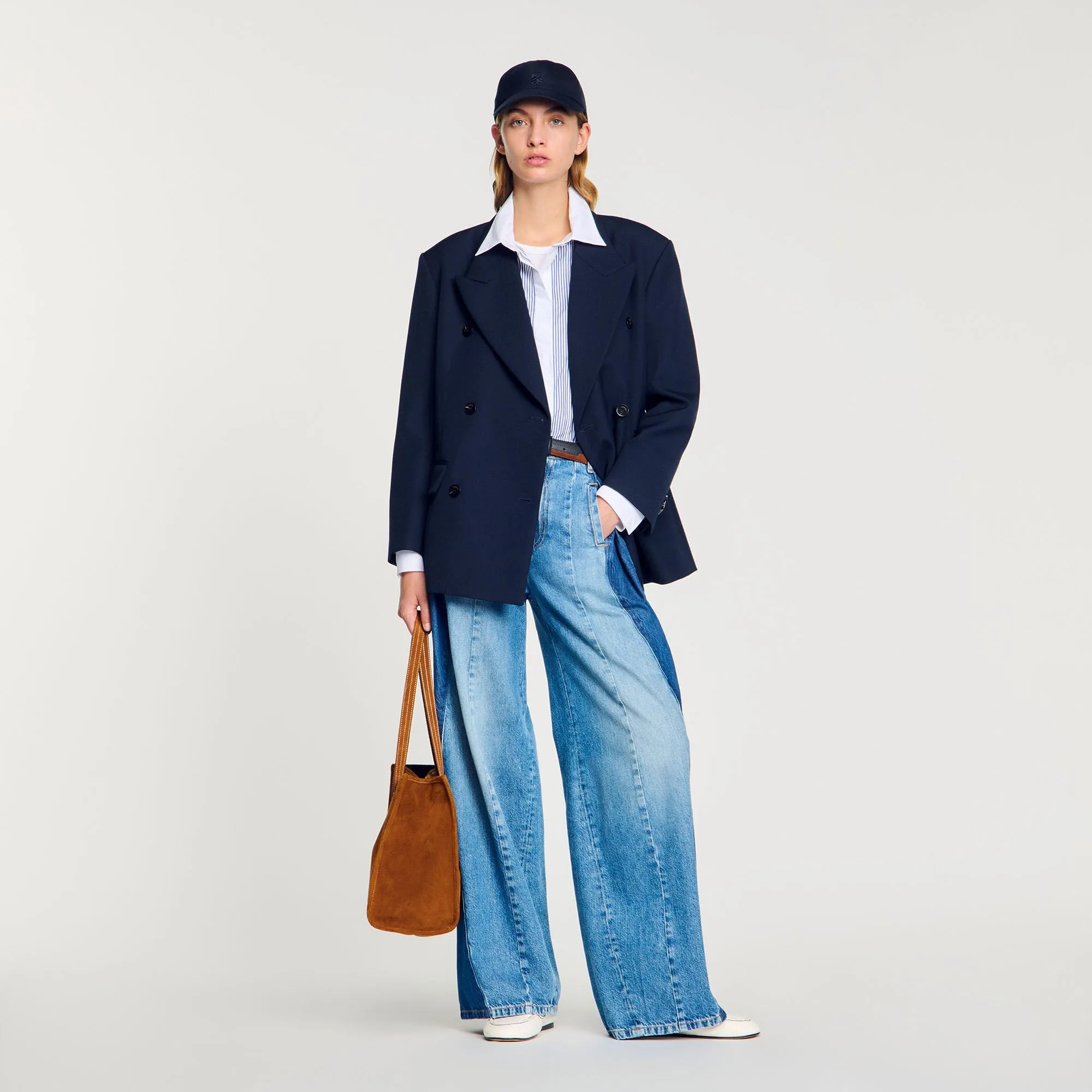 Royal Wool Blend Suit Jacket Navy Blue
