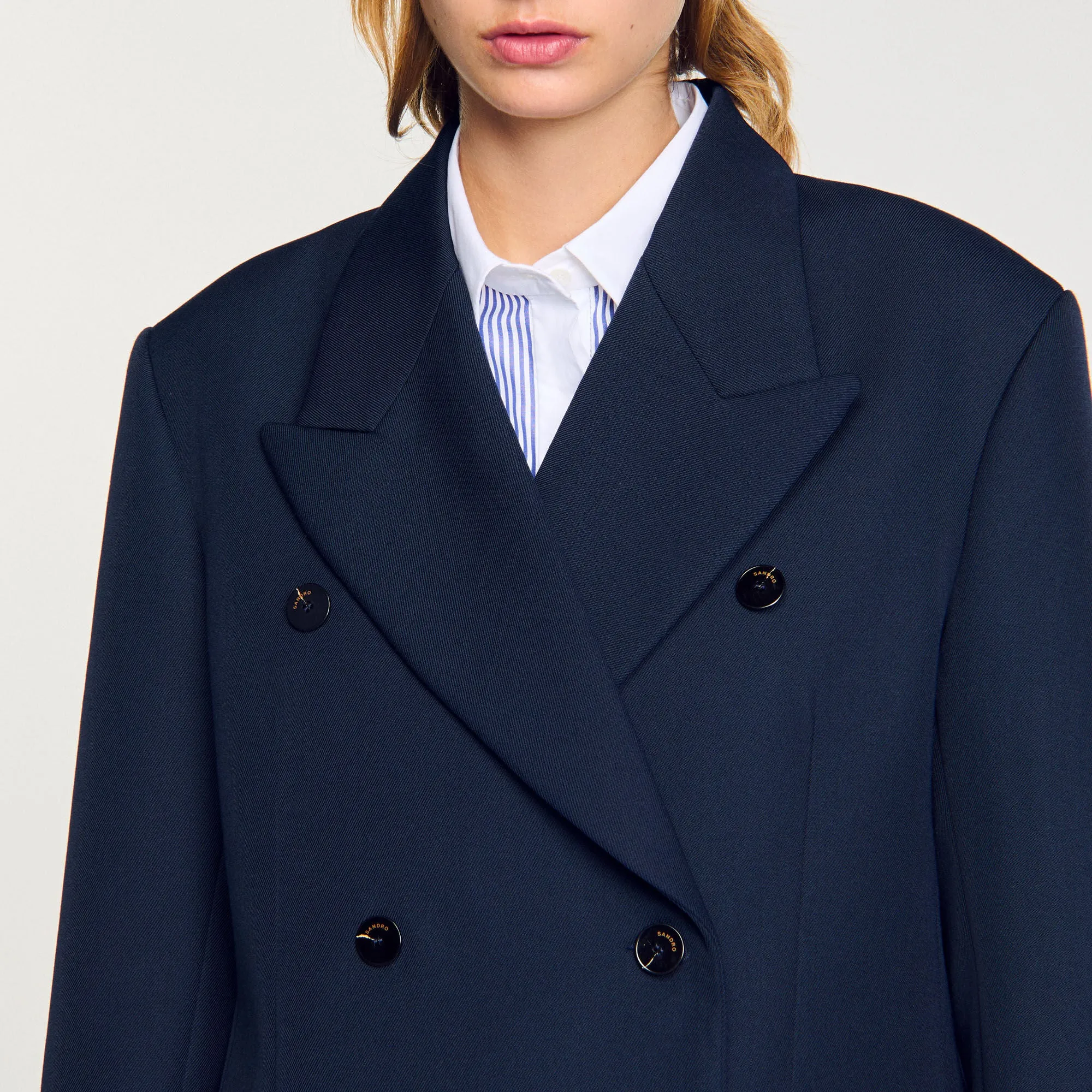 Royal Wool Blend Suit Jacket Navy Blue