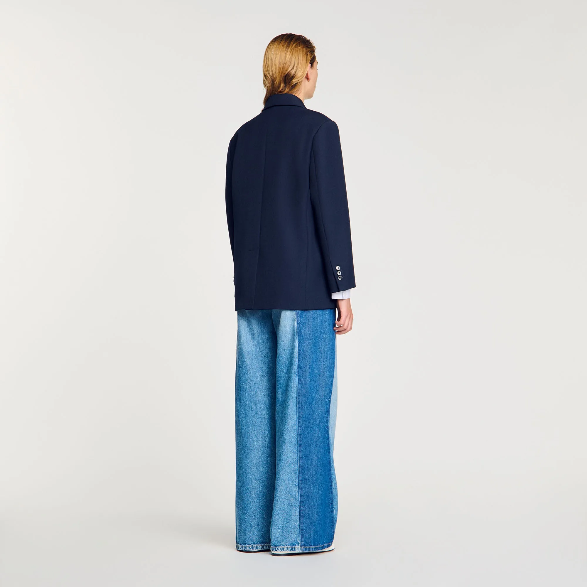 Royal Wool Blend Suit Jacket Navy Blue