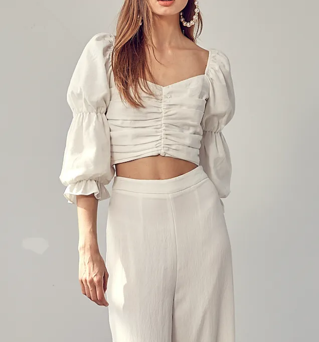 Ruch Peasant Crop Top