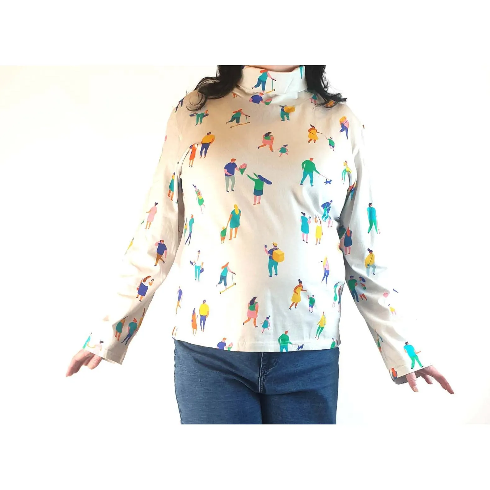 Rummage Style white print skivvy size 20