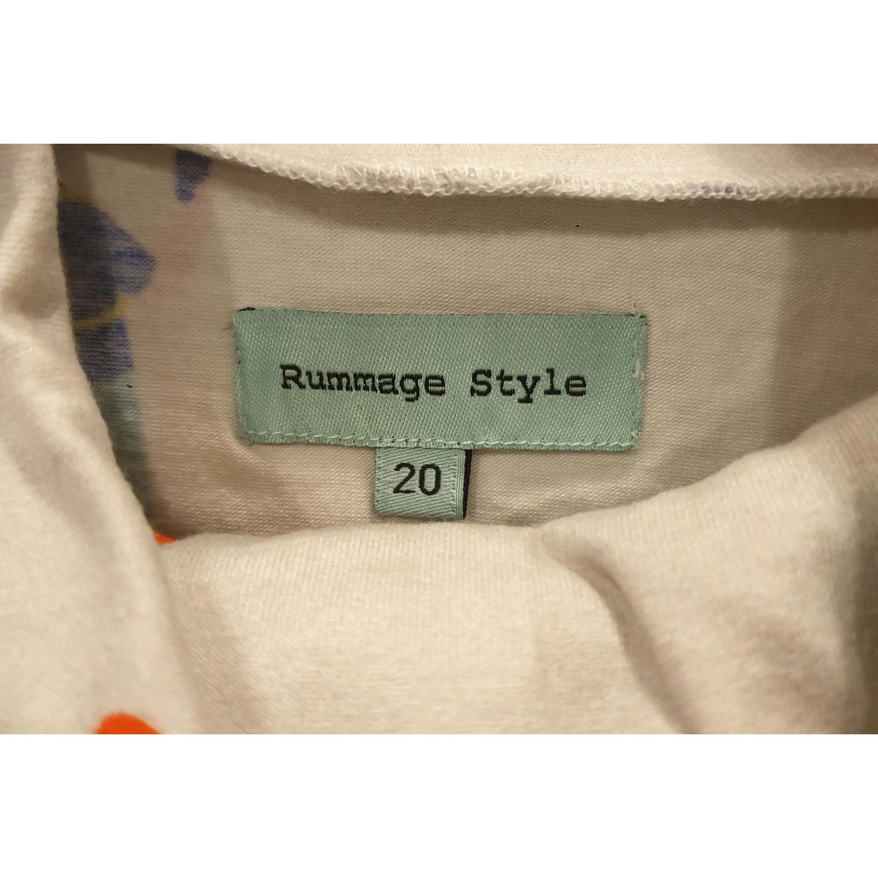 Rummage Style white print skivvy size 20