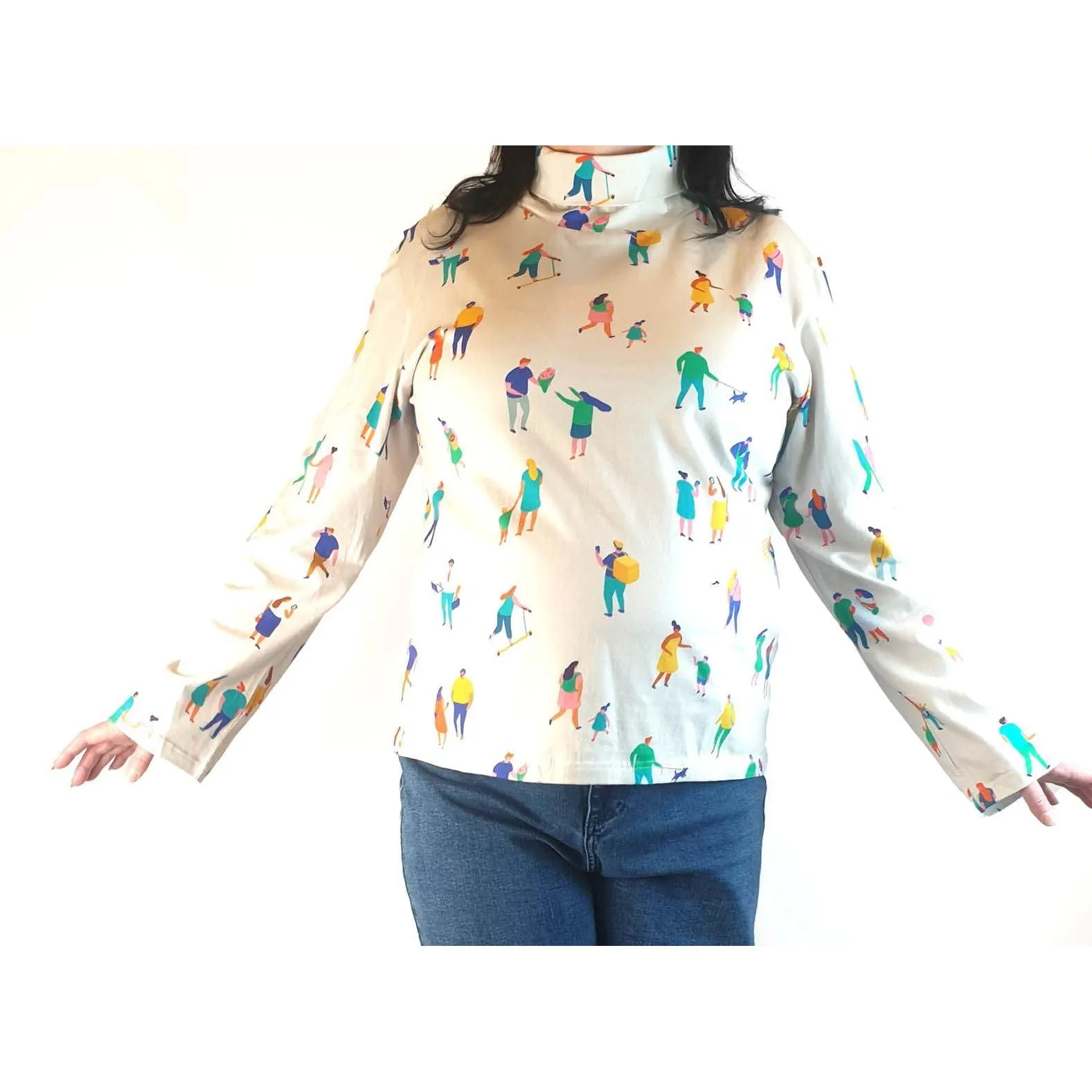 Rummage Style white print skivvy size 20