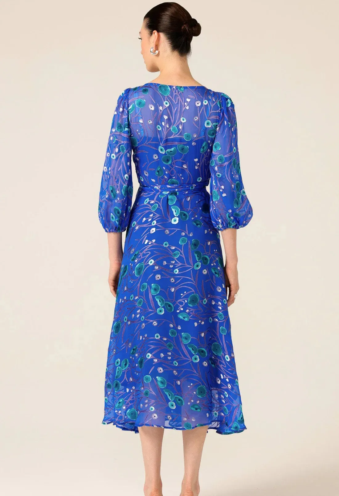 Sacha Drake - Bowerbird Wrap Dress - Periwinkle Poppy