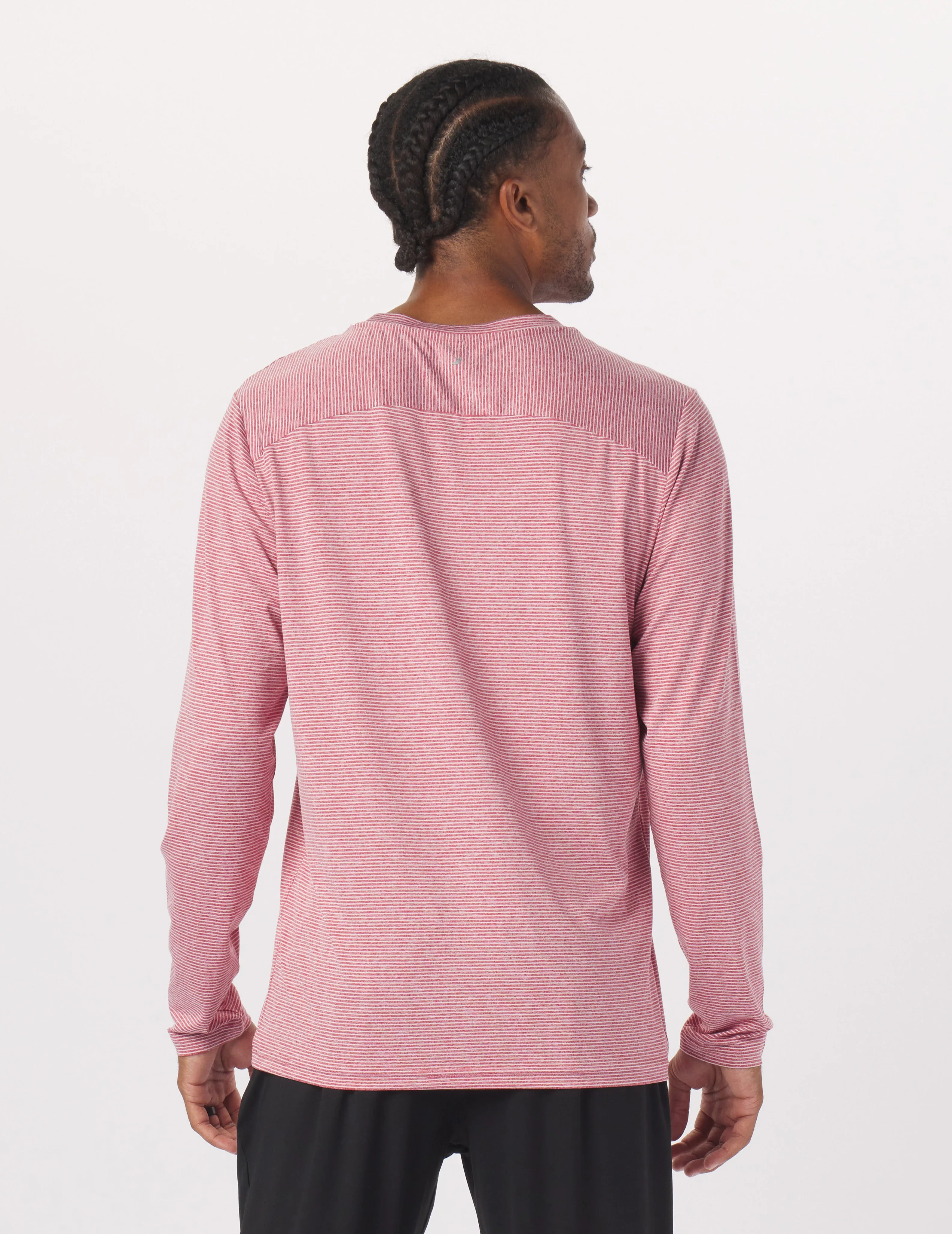 Salton Long Sleeve: Cardinal/Oatmilk Stripe