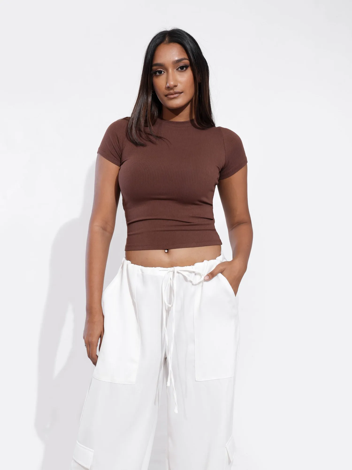 Sam High Neck Fitted T-Shirt