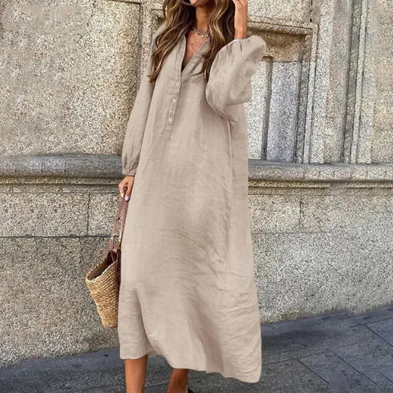 Samantha - Cotton and linen shirt dresses