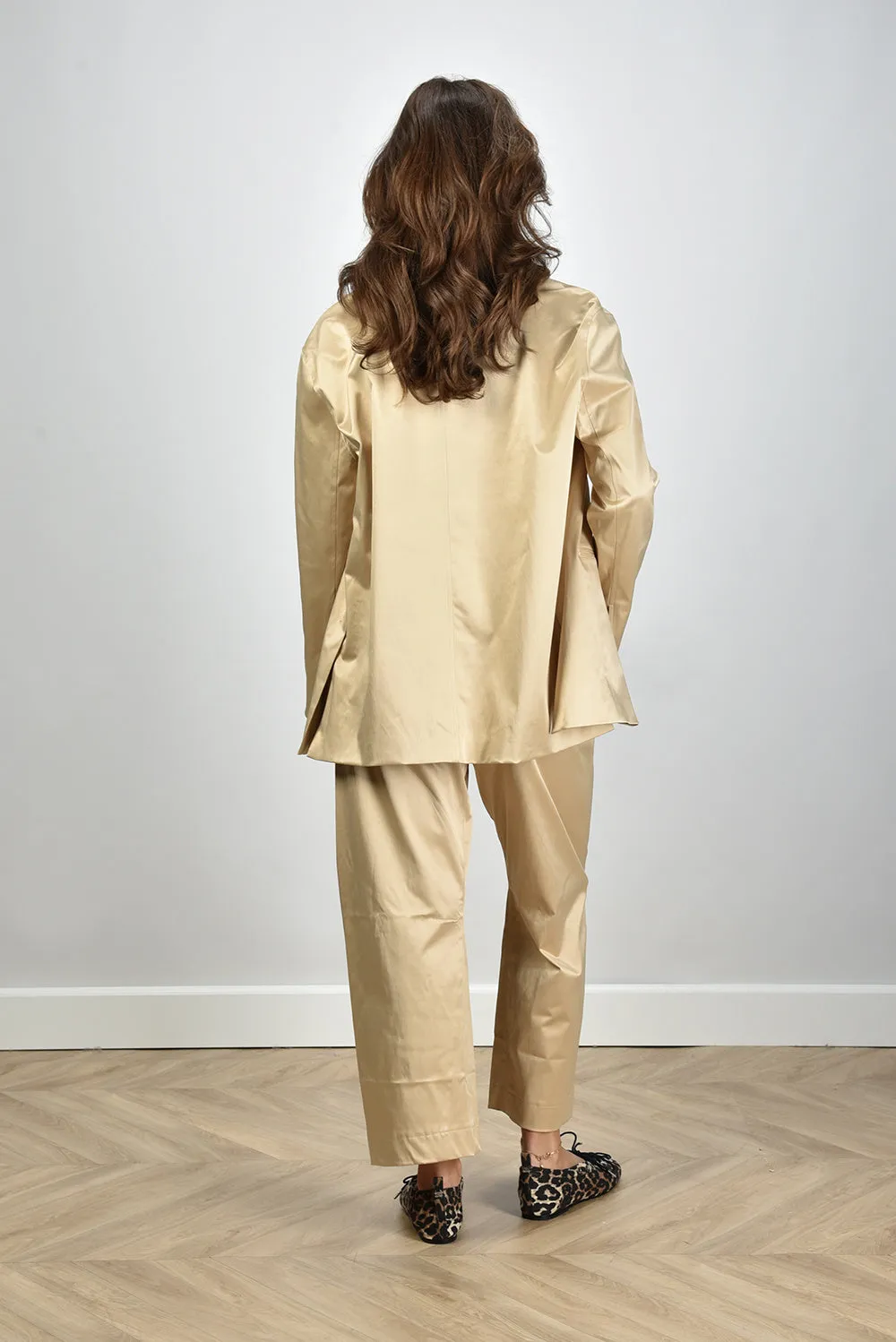 Sea Me Happy blazer Bailey Shiny Cotton gold
