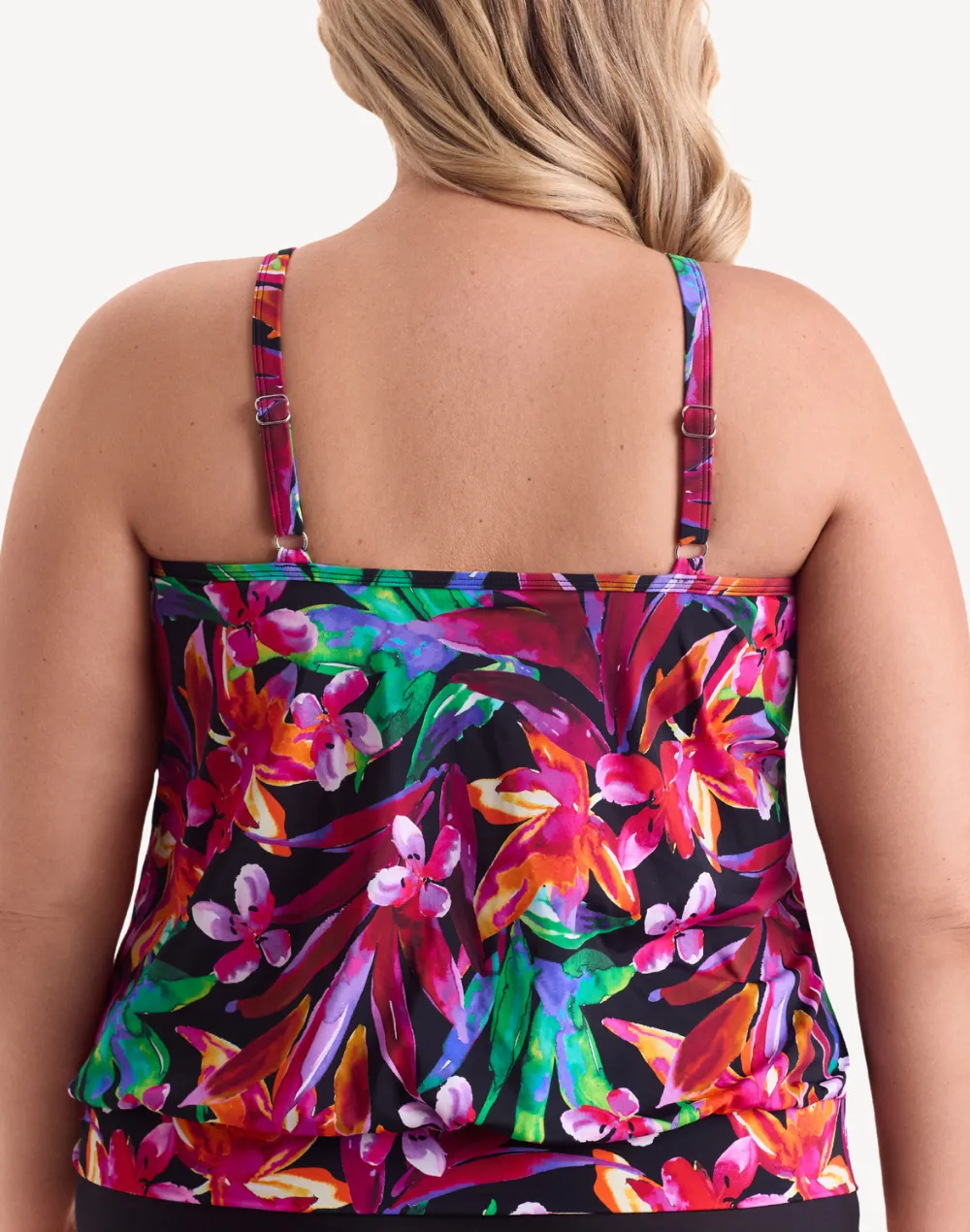Secret Jungle High Neck Plus Size Tankini Top