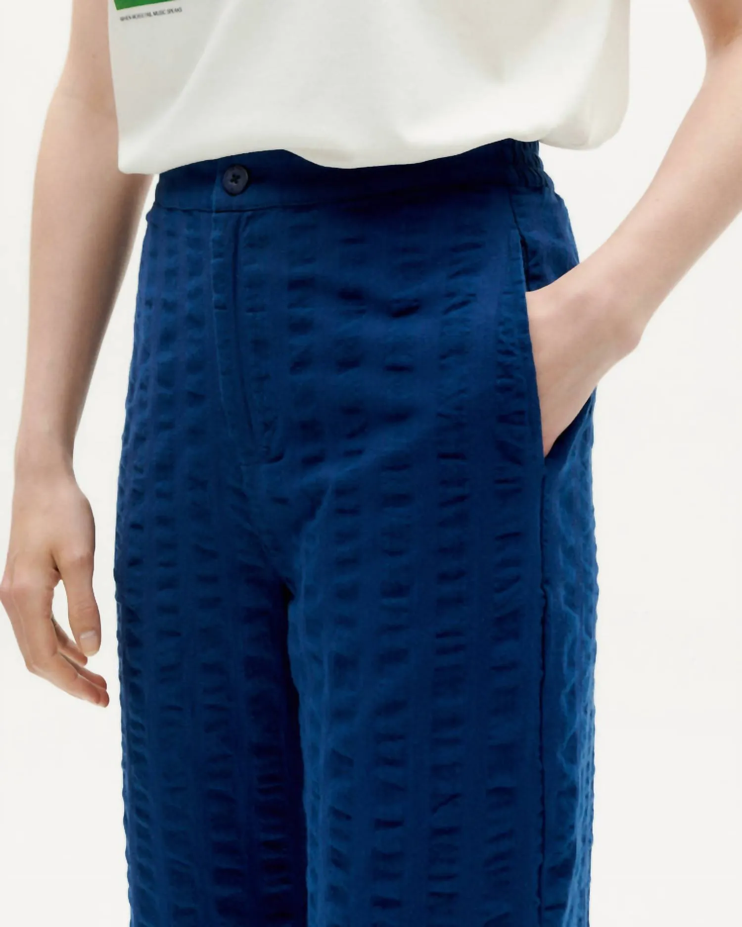 Seersucker Mariam Pants In Navy