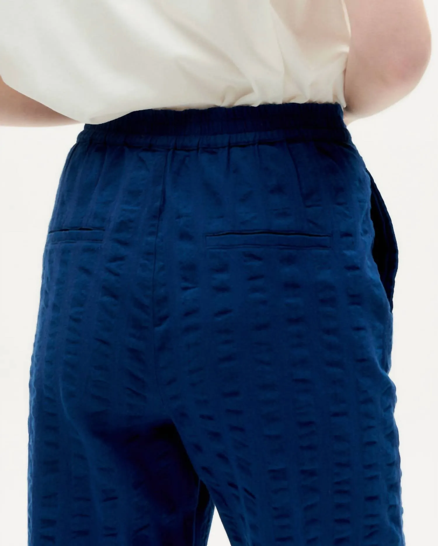 Seersucker Mariam Pants In Navy