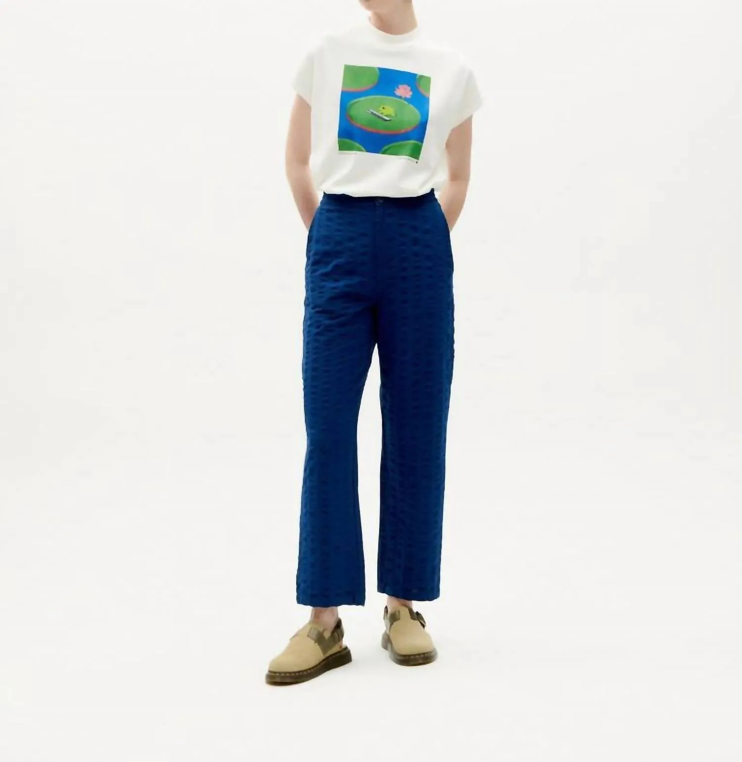 Seersucker Mariam Pants In Navy
