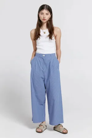 Seersucker Workwear Pants | Blue