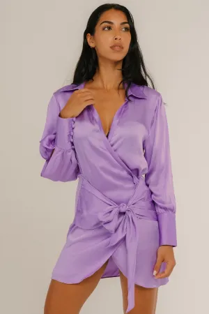 Serene Shirt Dress (Lilac)