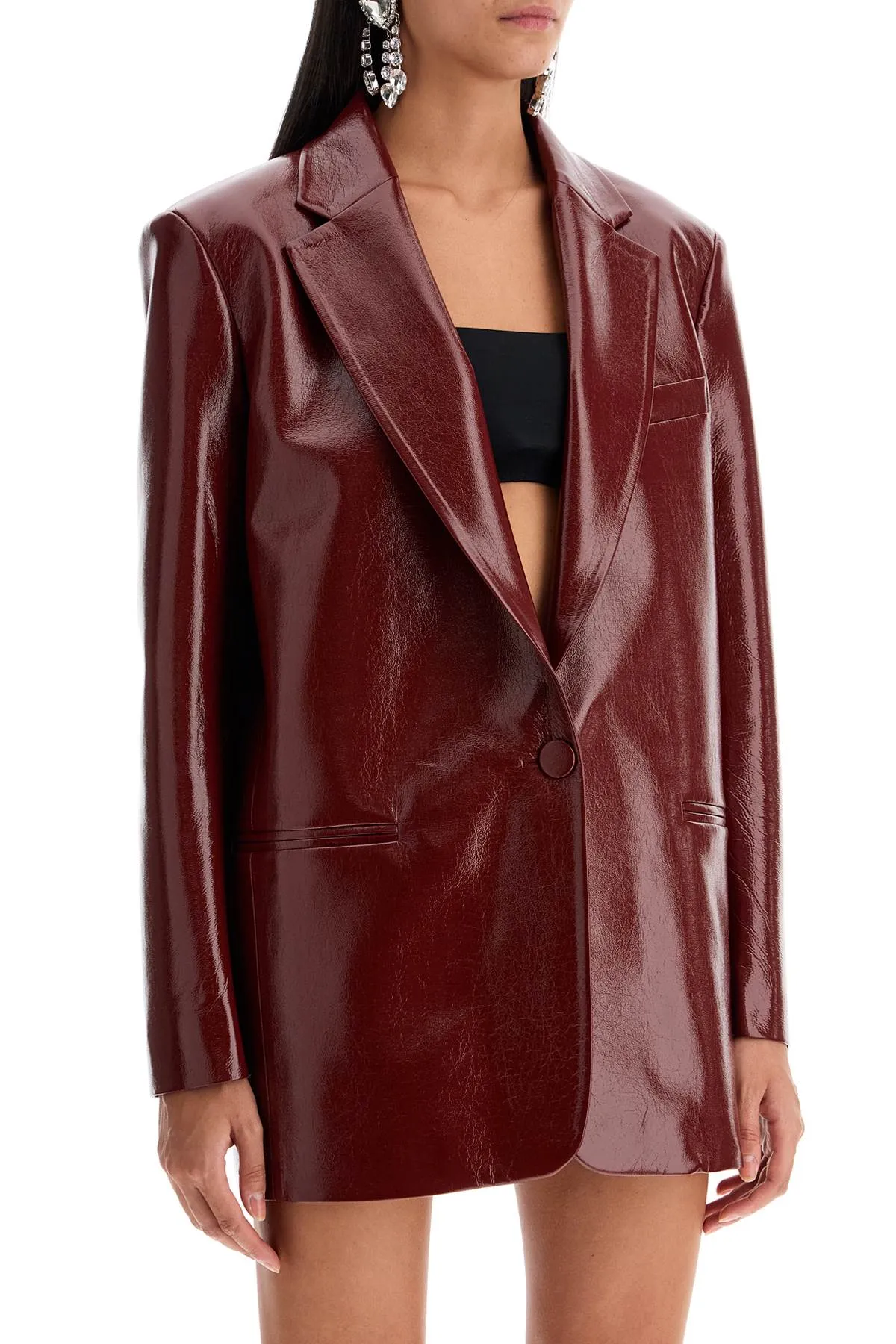 shiny faux leather effect