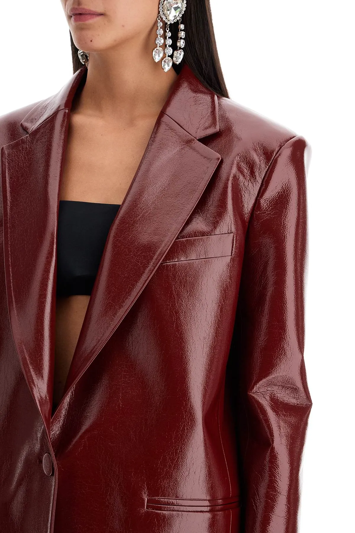 shiny faux leather effect