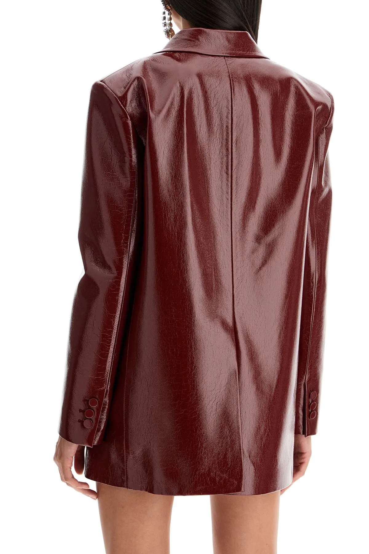 shiny faux leather effect