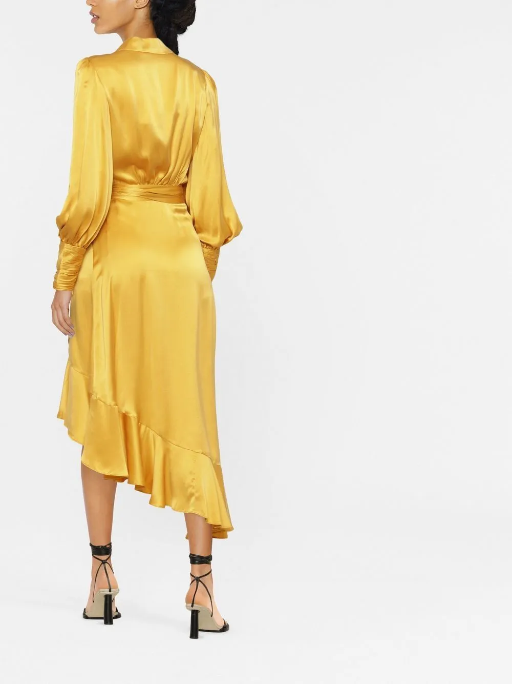 Silk Midi Wrap Dress