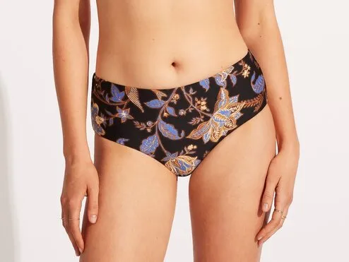 Silk Road Wide Side Retro Pant - Black