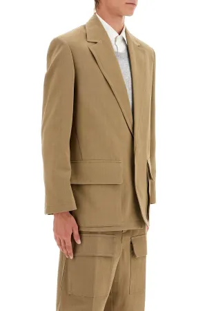 single-breasted canvas jacket