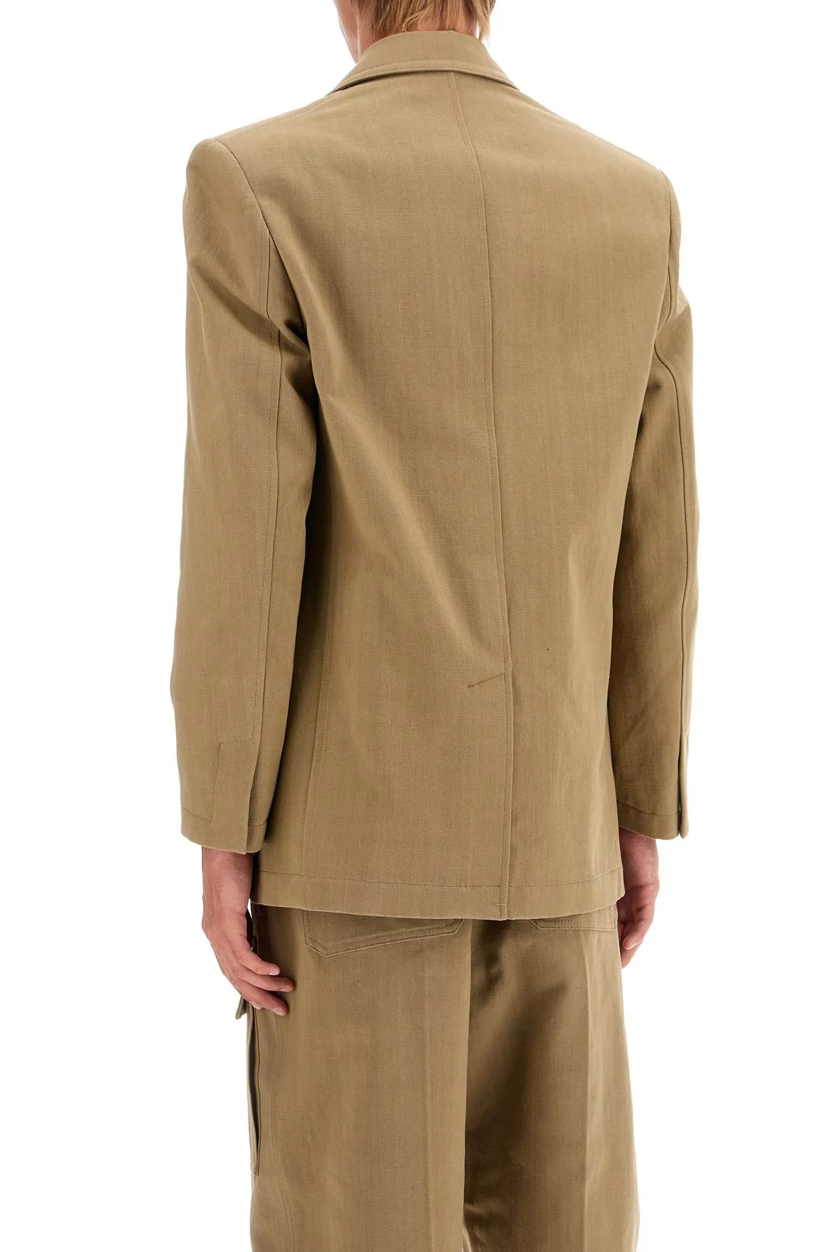 single-breasted canvas jacket