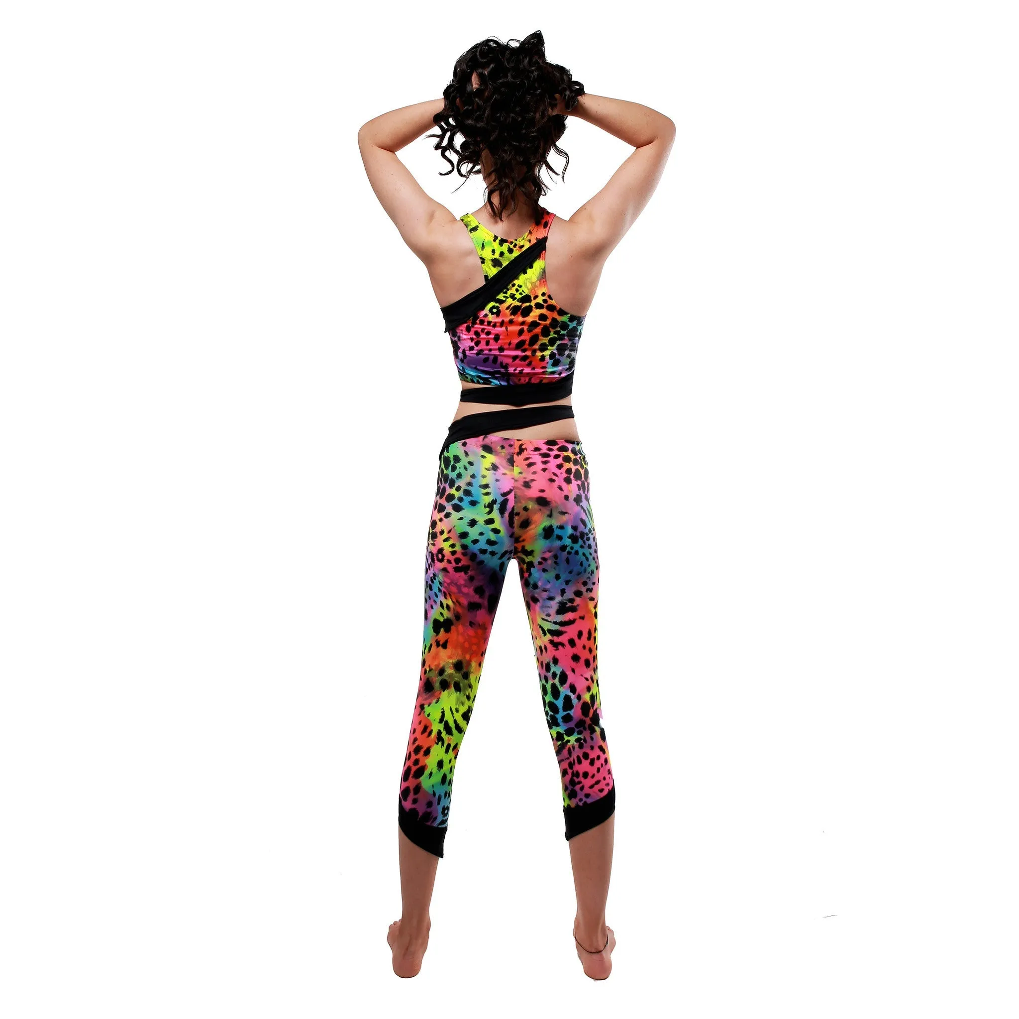Siren Print Top - Rainbow / Black