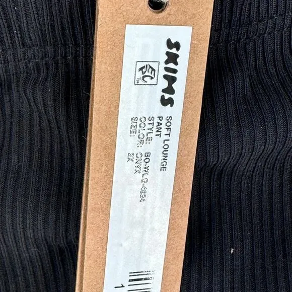 Skims Soft Lounge Pants Black Onyx New Size 2X