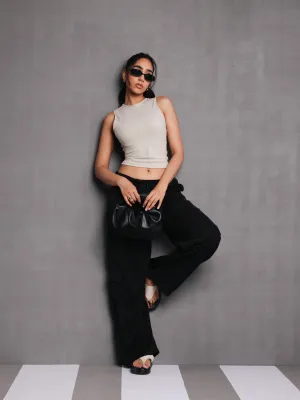 Sleeveless High Neck T-Shirt