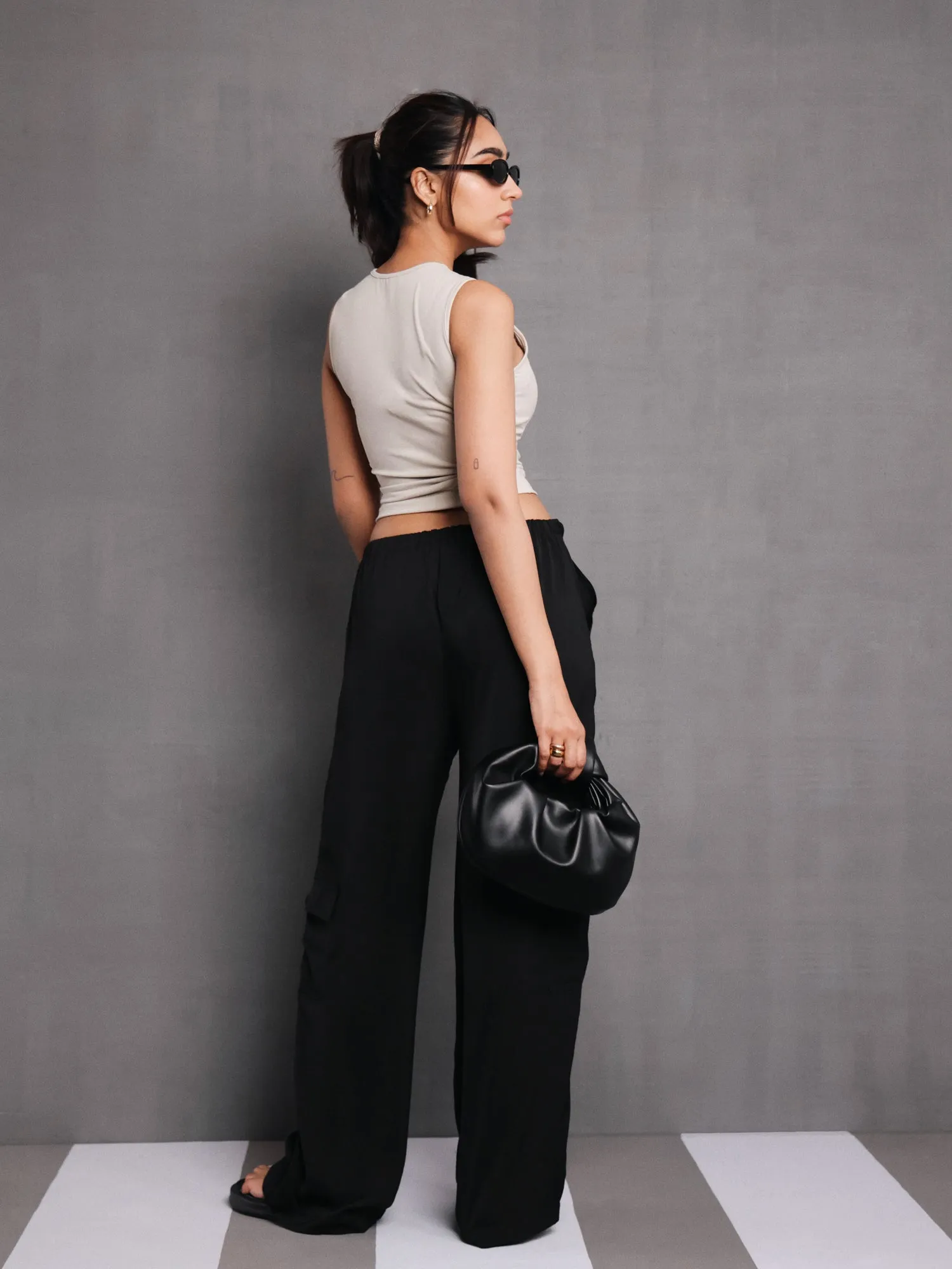 Sleeveless High Neck T-Shirt