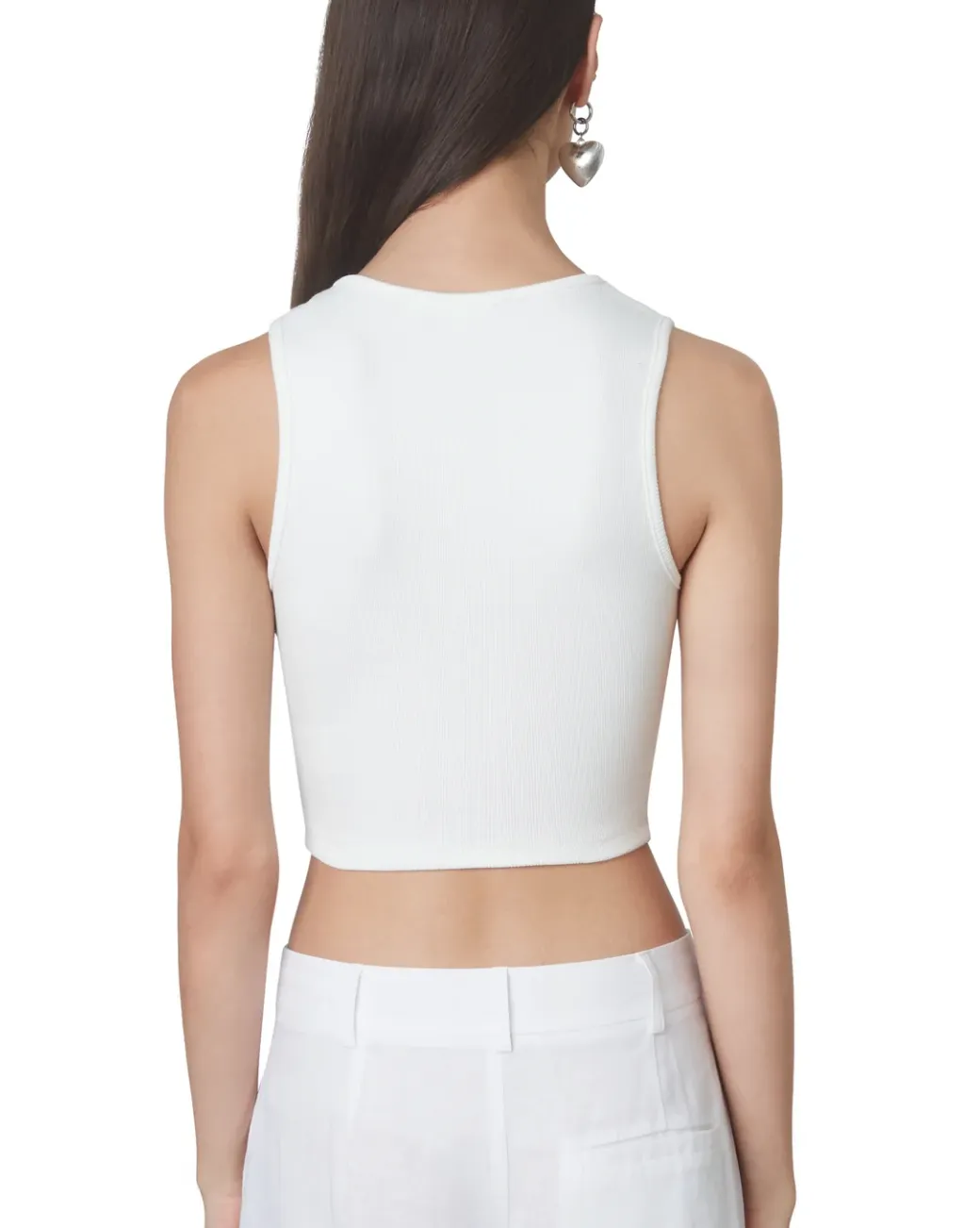 Sleeveless Ribbed Tank Top