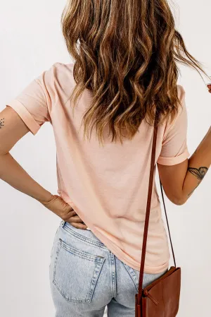 Solid Color Crew Neck Tee