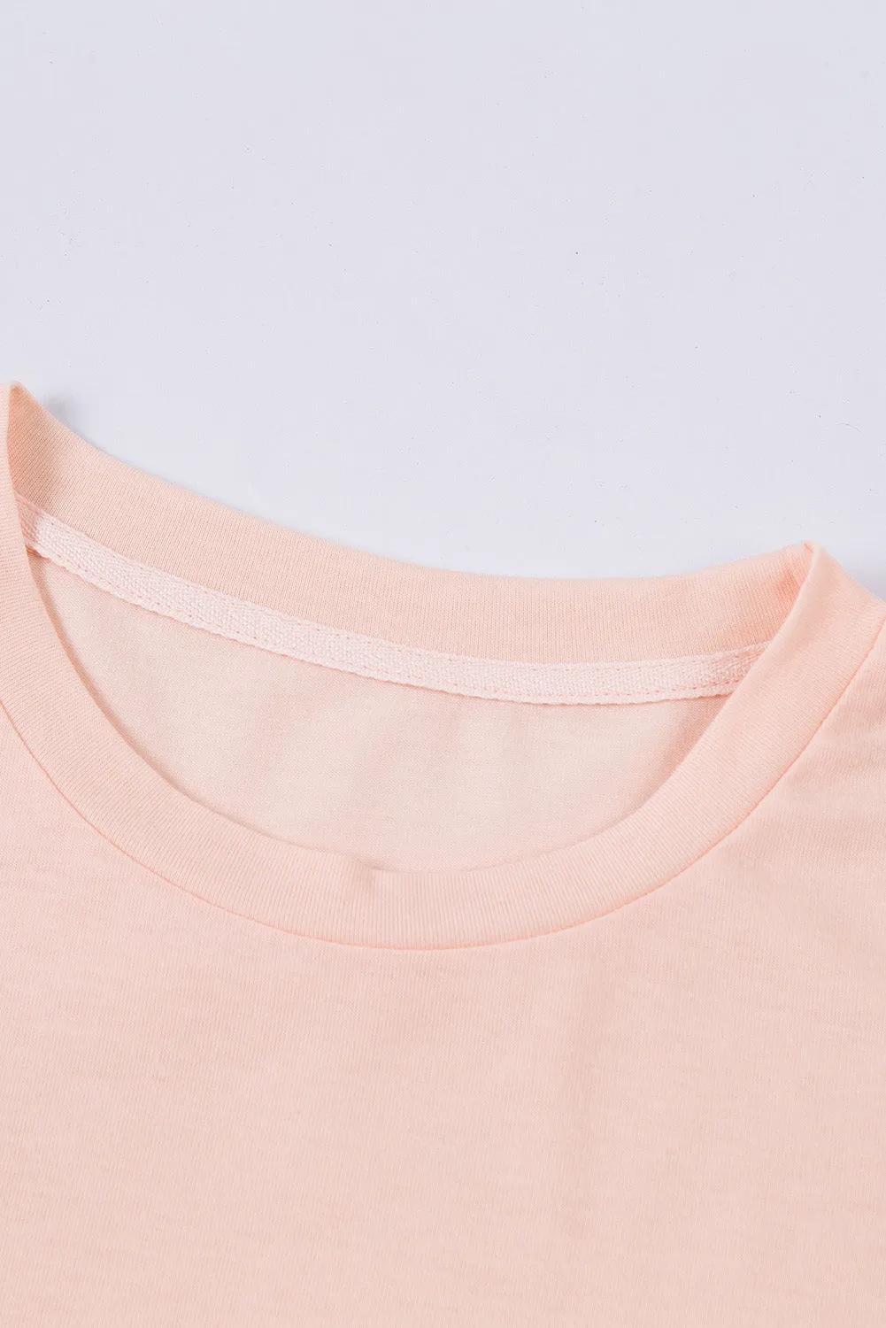 Solid Color Crew Neck Tee