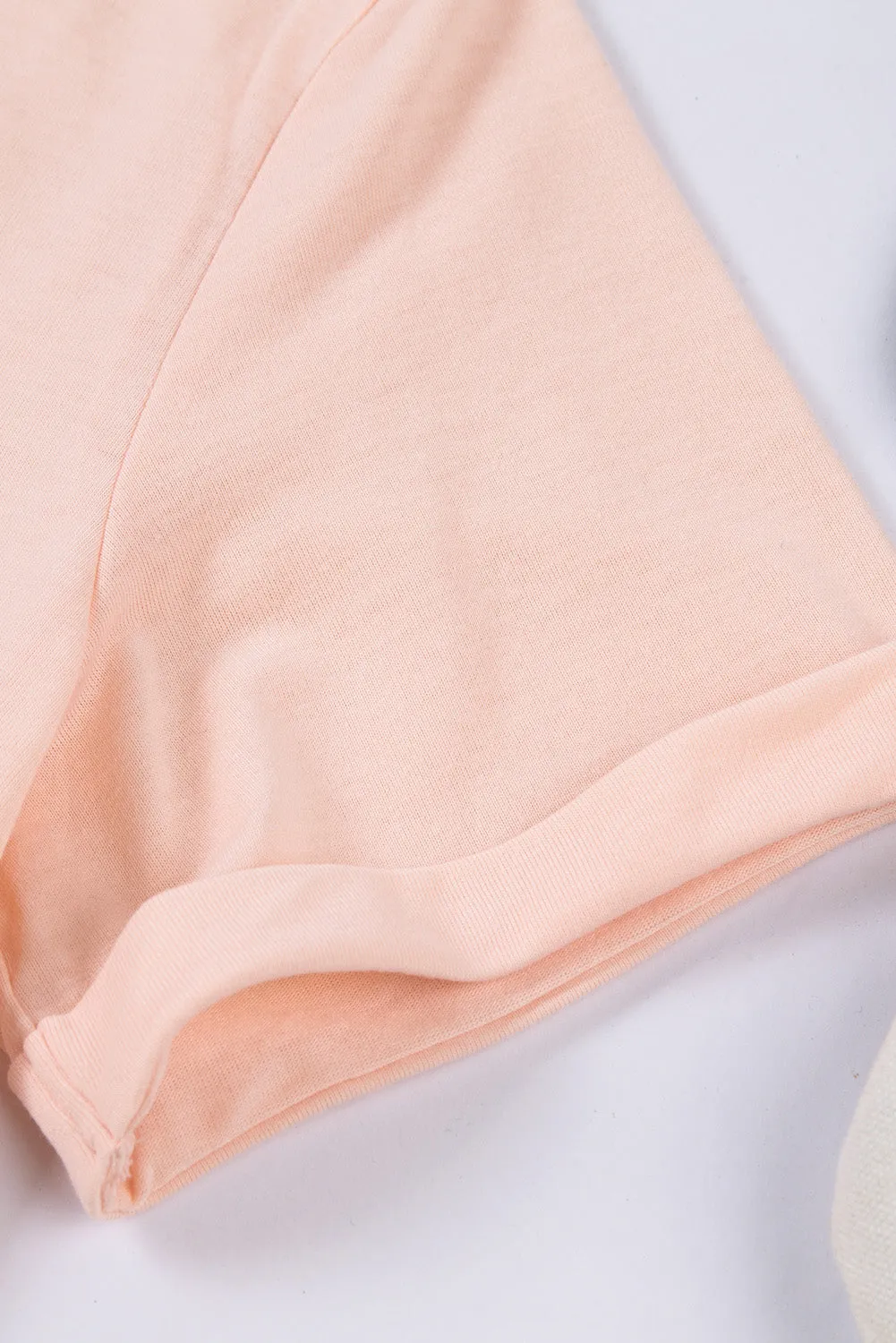 Solid Color Crew Neck Tee