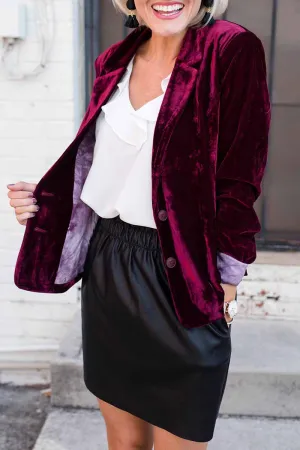 Solid Color Slim Long-Sleeved Suede Blazer Tops ( 3 Colors)