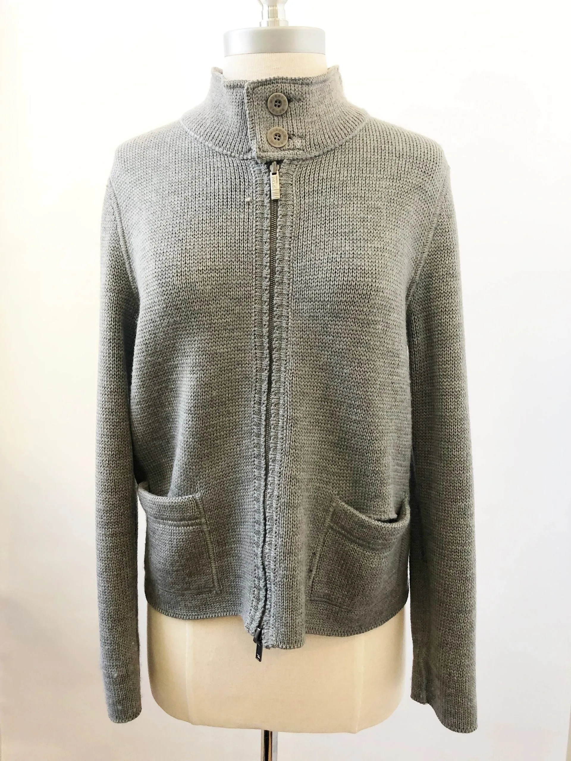 Sport Reversible Cardigan Sweater Size 42 It / S Us
