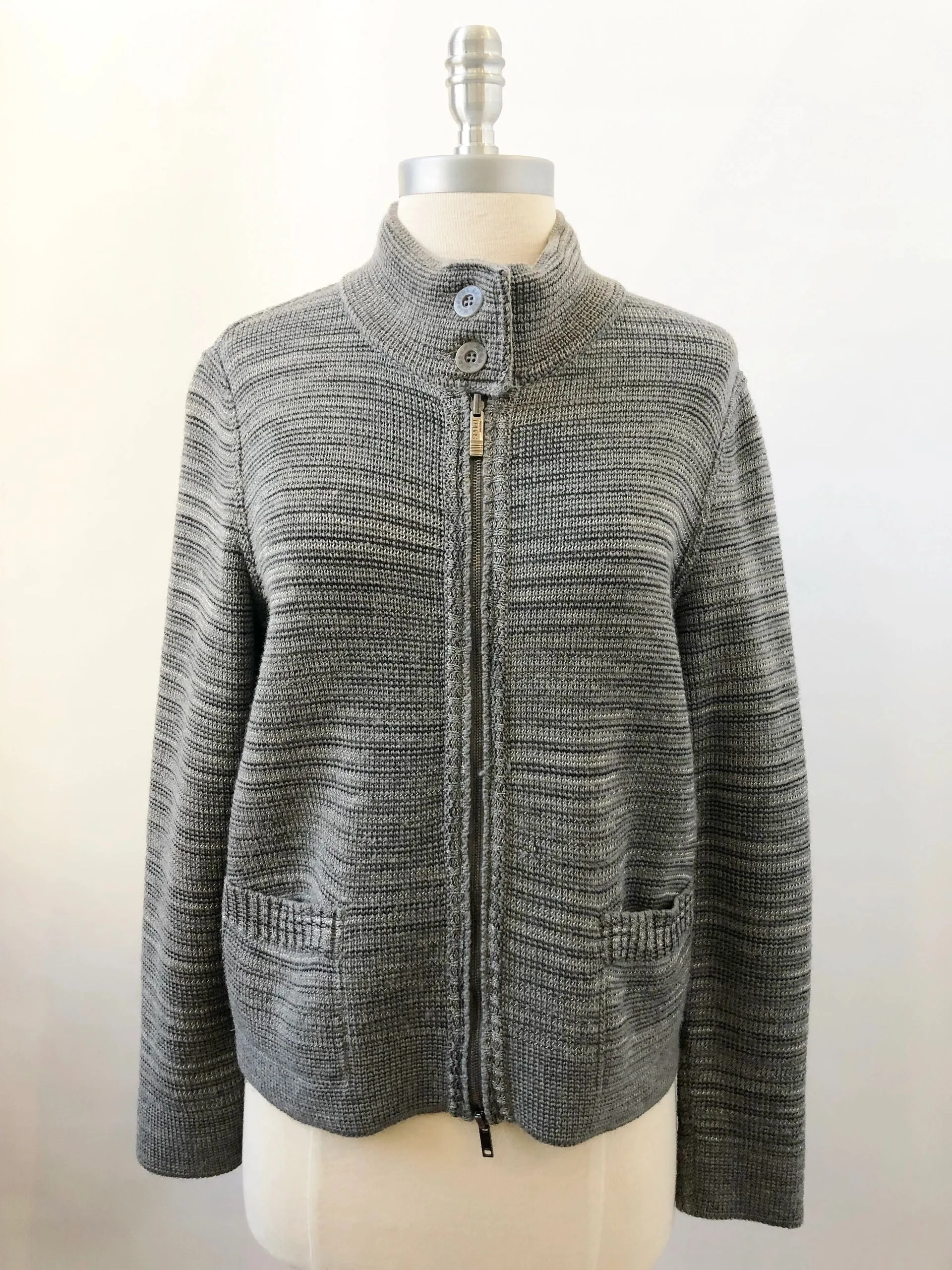 Sport Reversible Cardigan Sweater Size 42 It / S Us