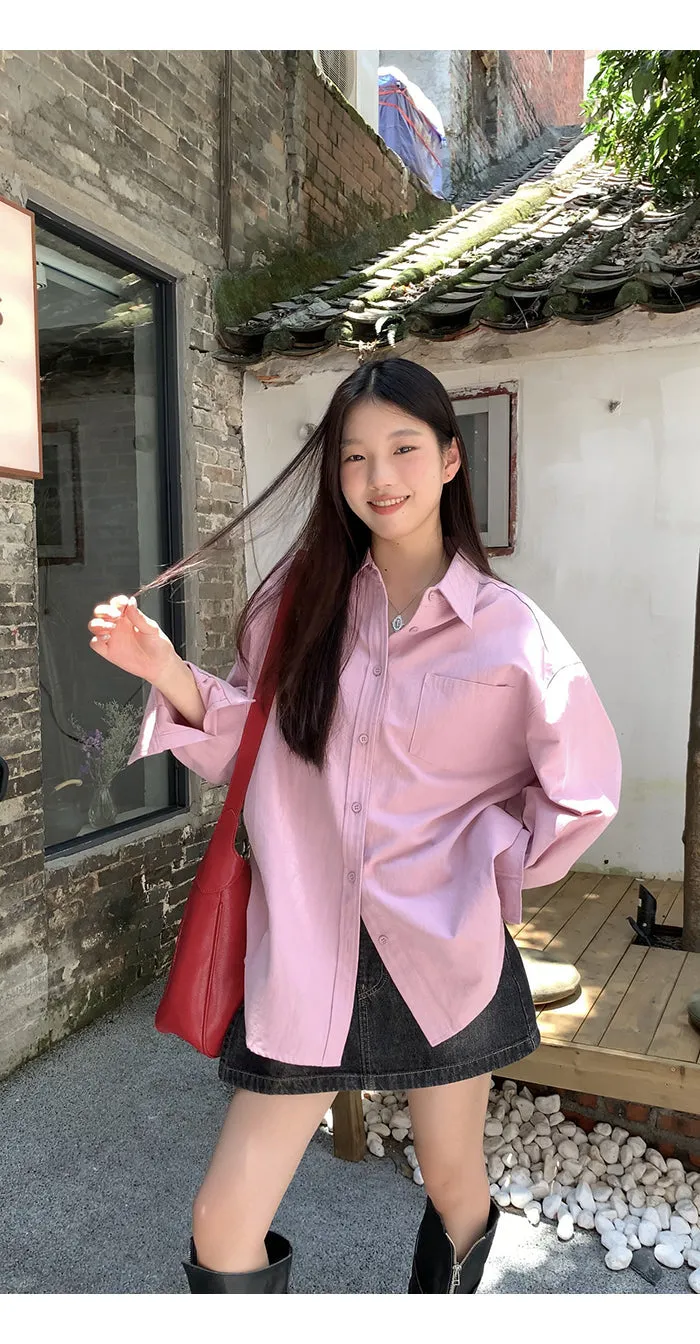 spring loose shirt tops