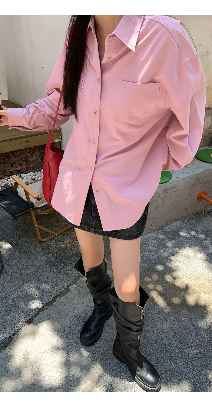 spring loose shirt tops