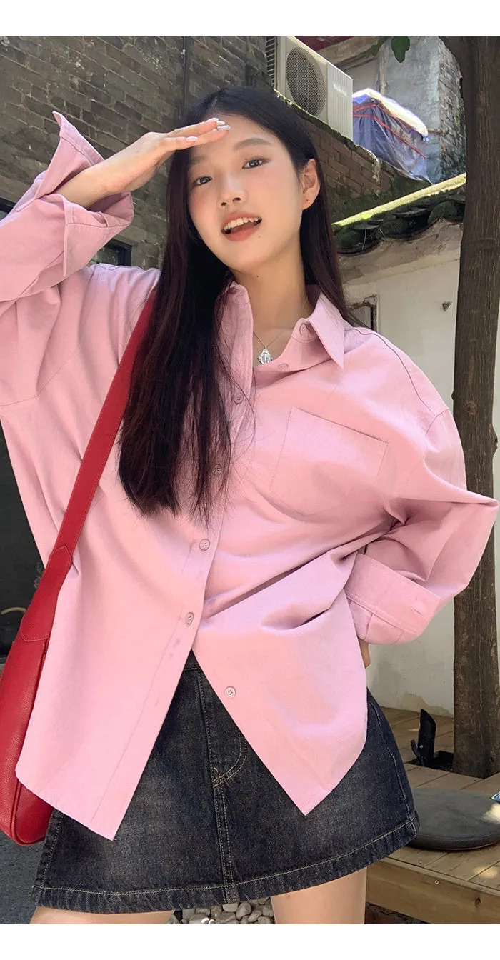 spring loose shirt tops