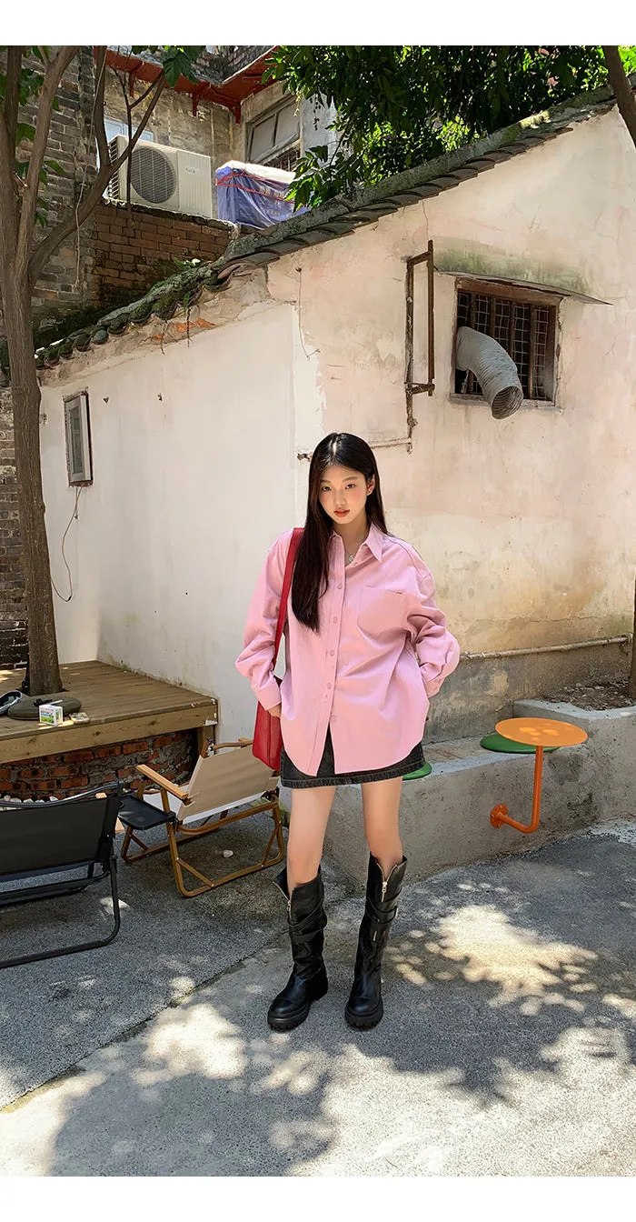 spring loose shirt tops