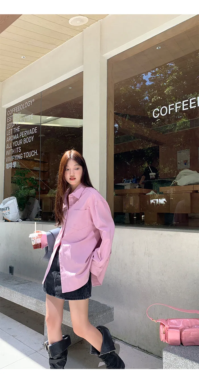 spring loose shirt tops