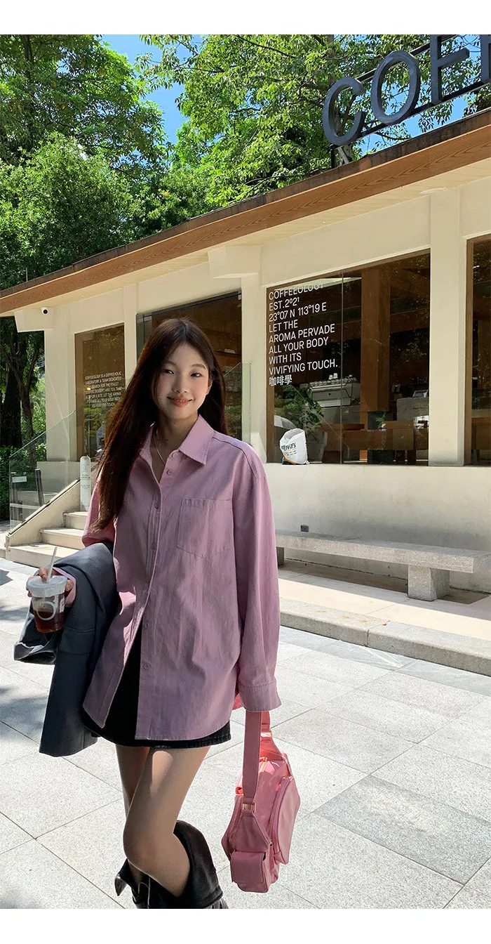 spring loose shirt tops