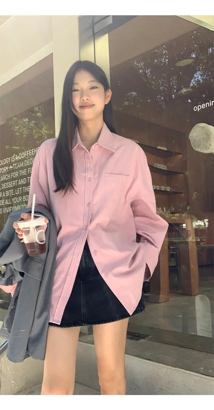 spring loose shirt tops