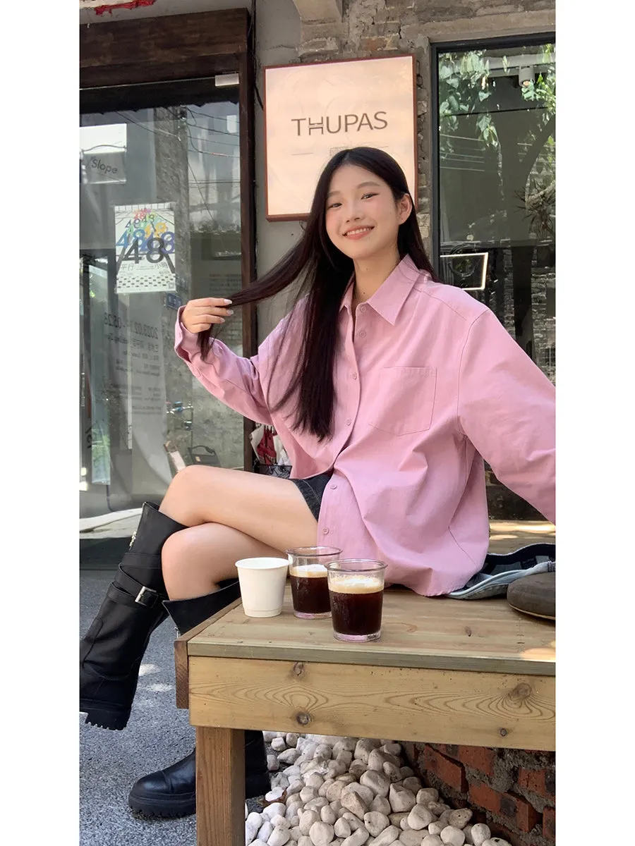 spring loose shirt tops