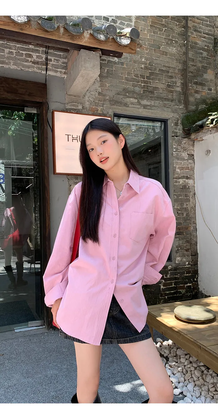 spring loose shirt tops