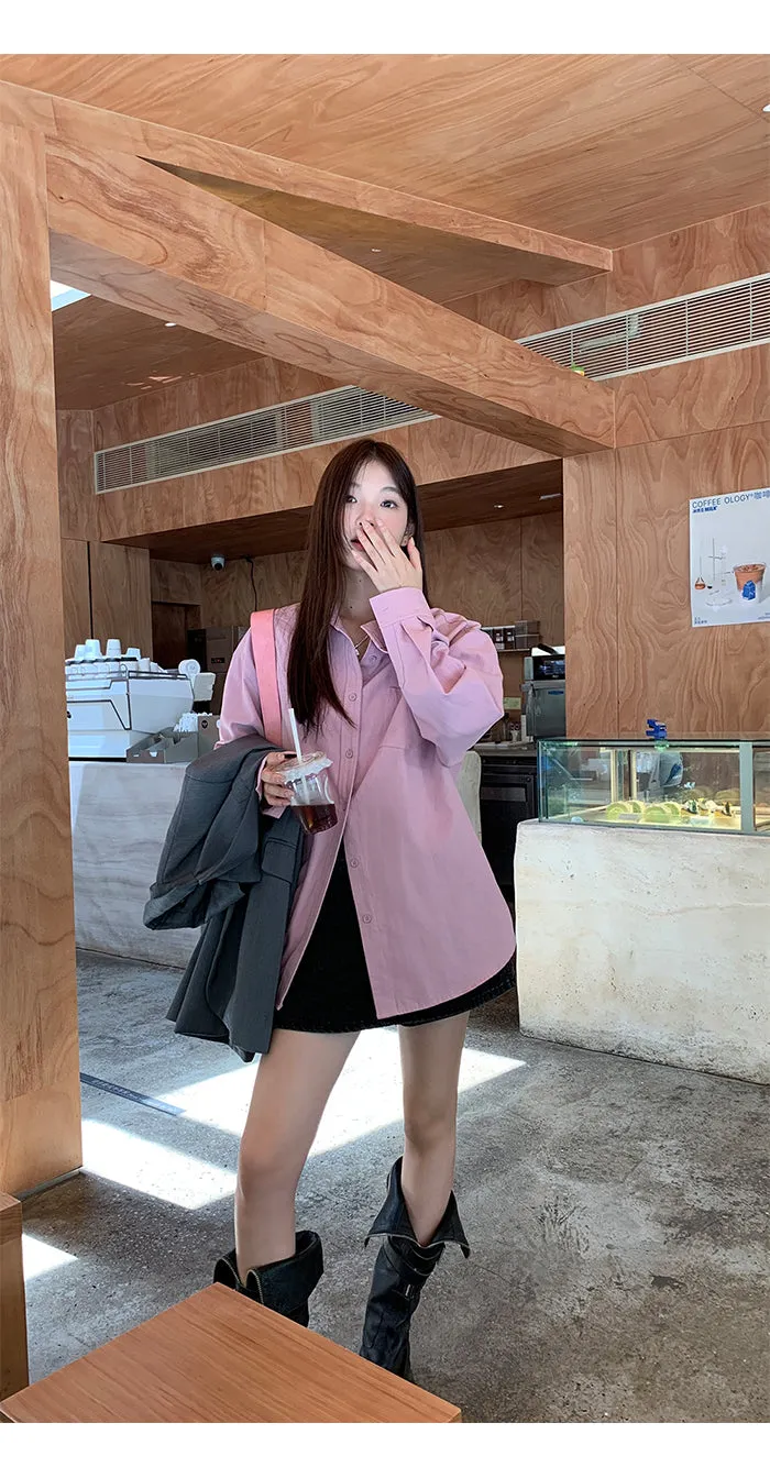 spring loose shirt tops